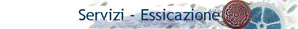 Servizi - Essicazione